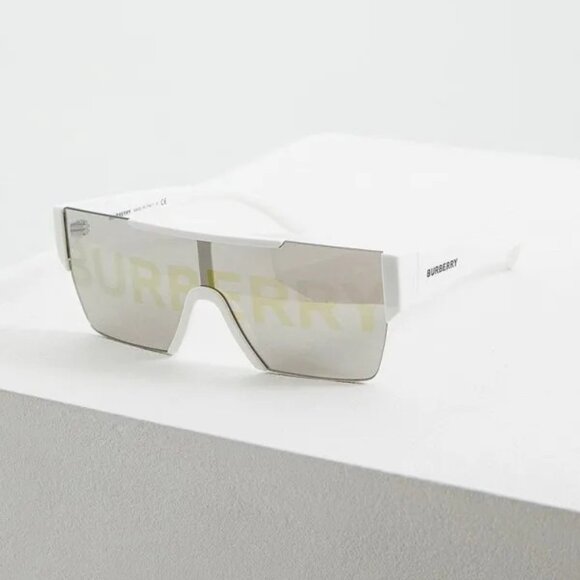 NEW Burberry BE4291 3007/H WHITE SHIELD BURBERRY SUNGLASSES 3007/H - Picture 3 of 5